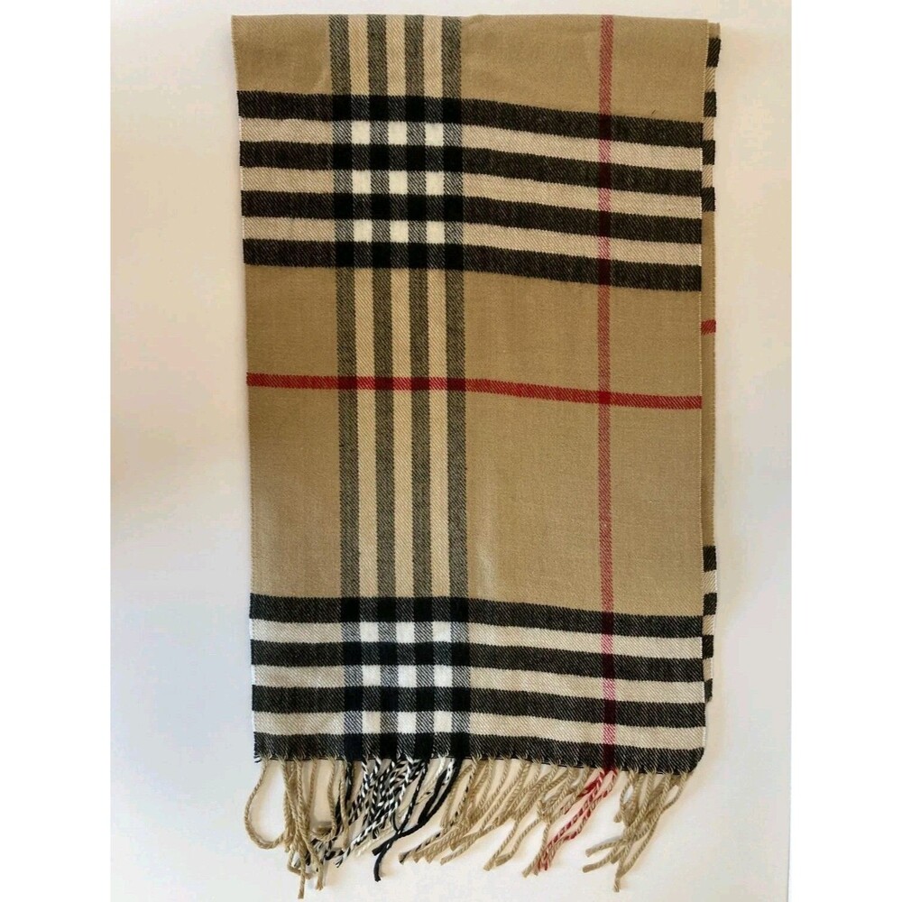 100% Cashmere Scarf Nova Check  Preppy Academia Twee Scholar